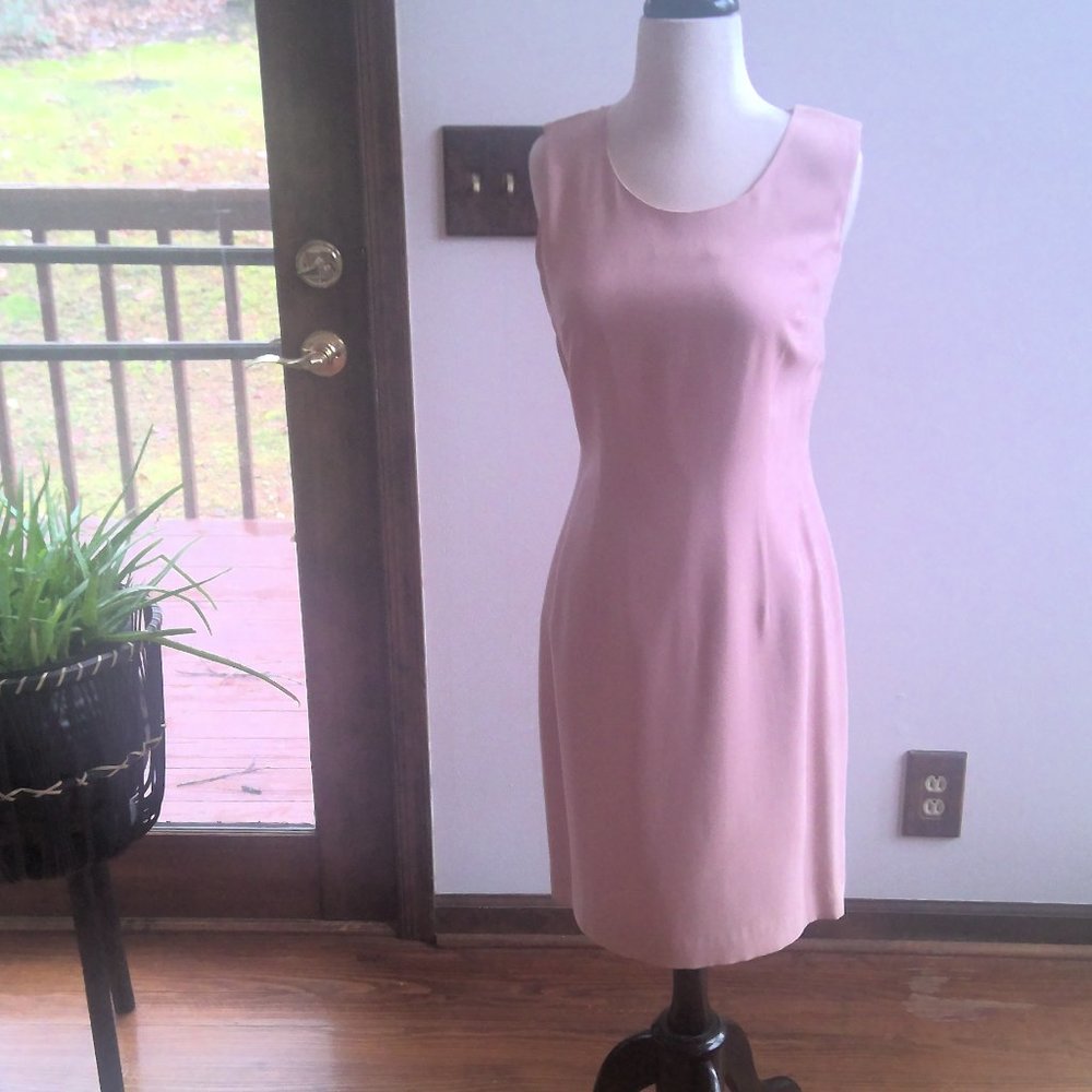 Liz Claiborne Blush Pink Sleeveless Sheath Dress